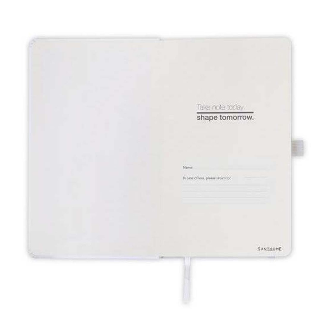 BARON - Santhome Expanded A5 Hard Cover Notebook - White