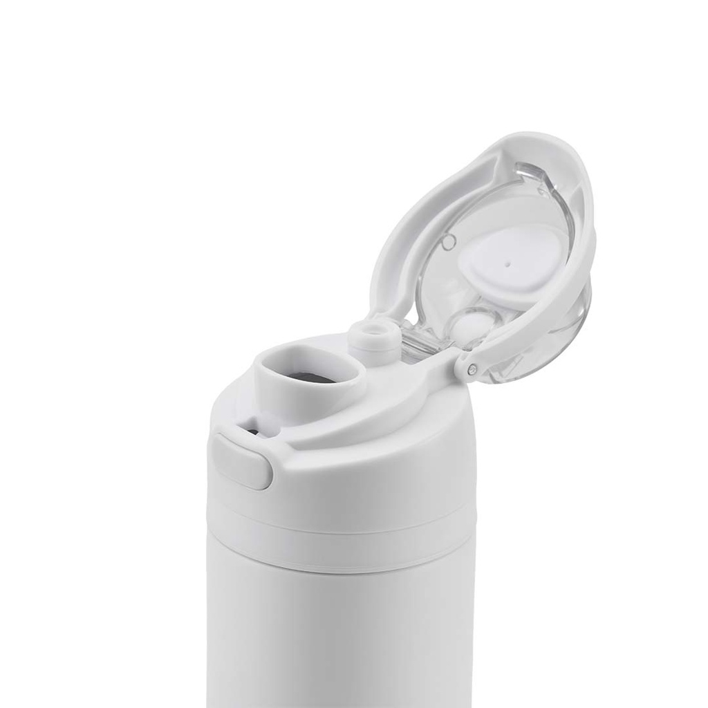 AERO SIP - Hans Larsen Recycled Stainless Steel Bottle with Dual Sip Lid - White