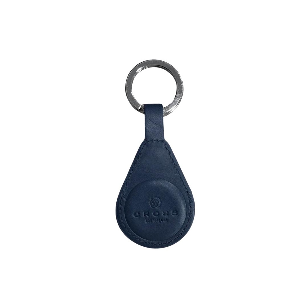 CROSS Leather Airtag Key Ring - Blue