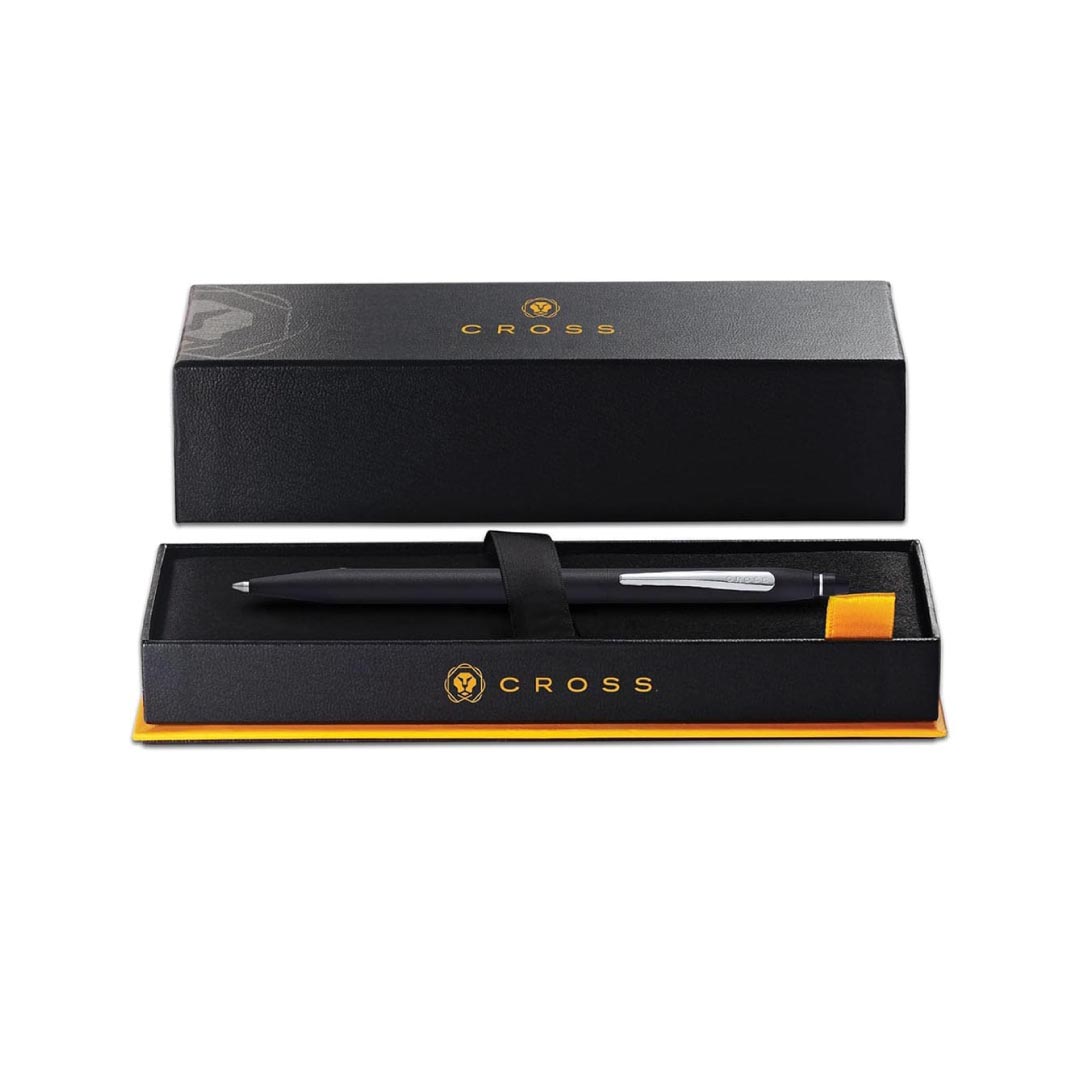 Cross Click™ Classic Black Ballpoint Pen (Blue Ink)
