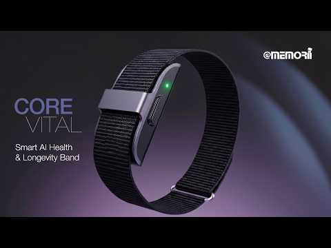 CORE VITAL - @memorii Health & Longevity Smart AI Fitness Band - Black 8