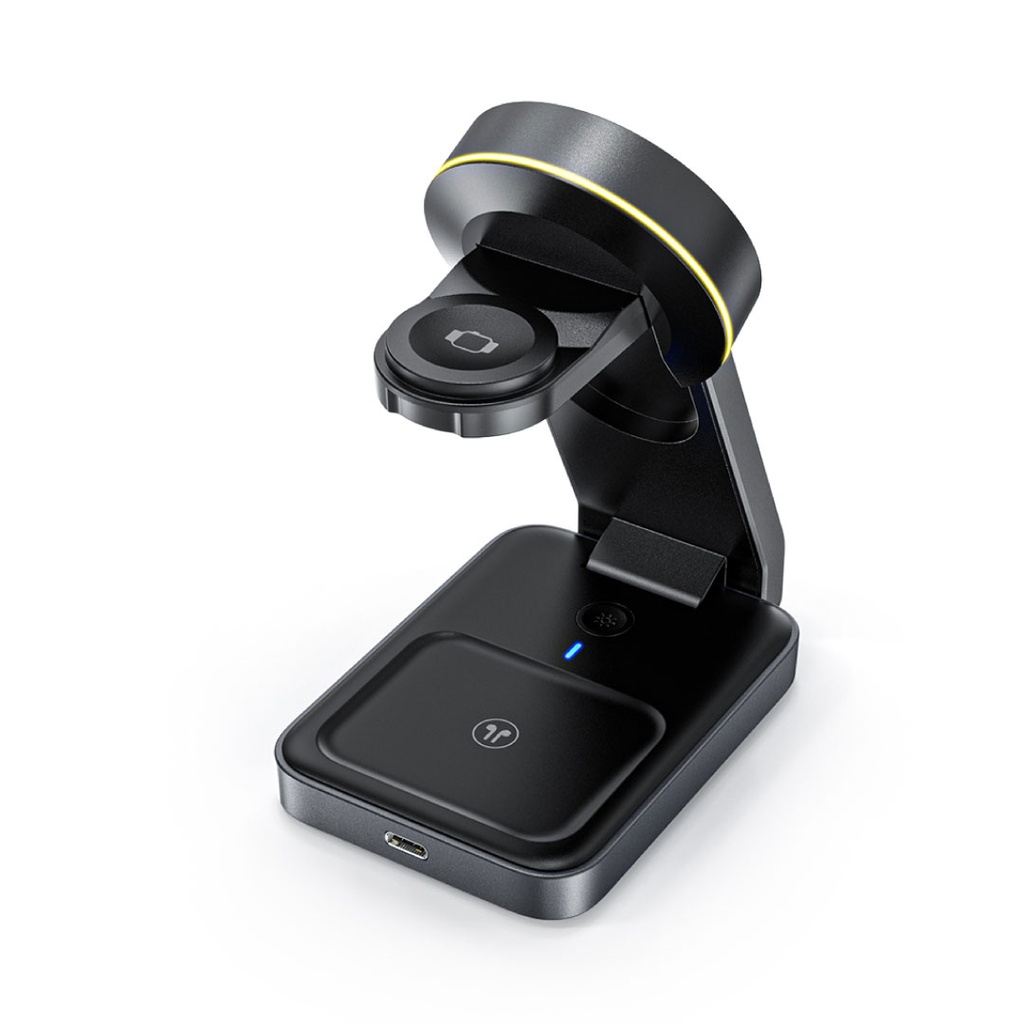 POWERBASE @memorii 3 in 1 Wireless Fast Charging Station with Ambient Light