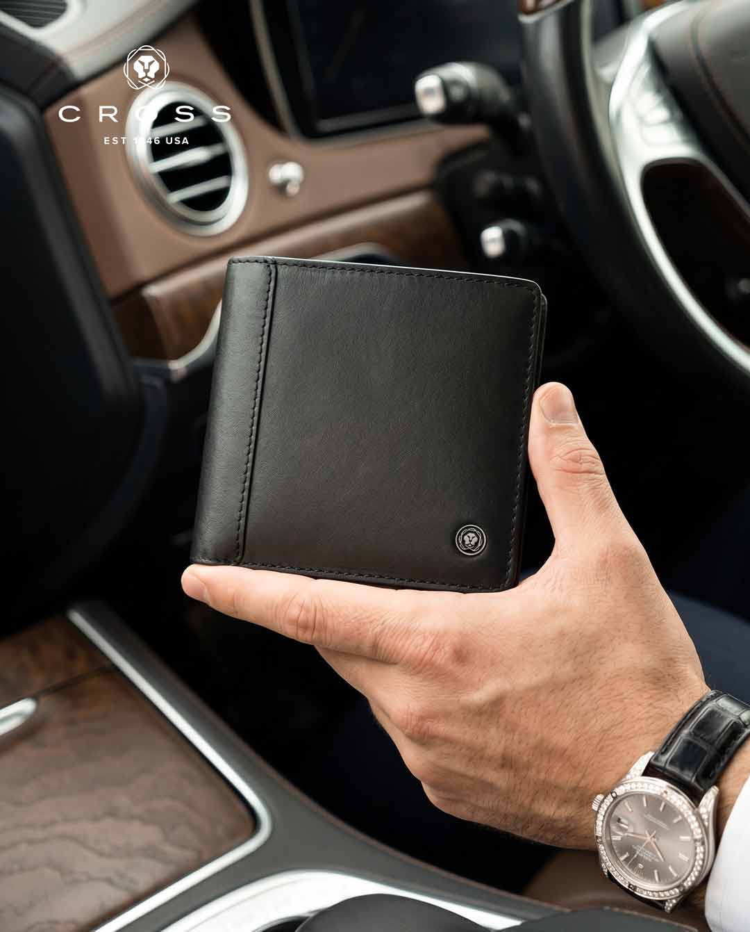 CROSS Leather Clip Wallet - Black 7