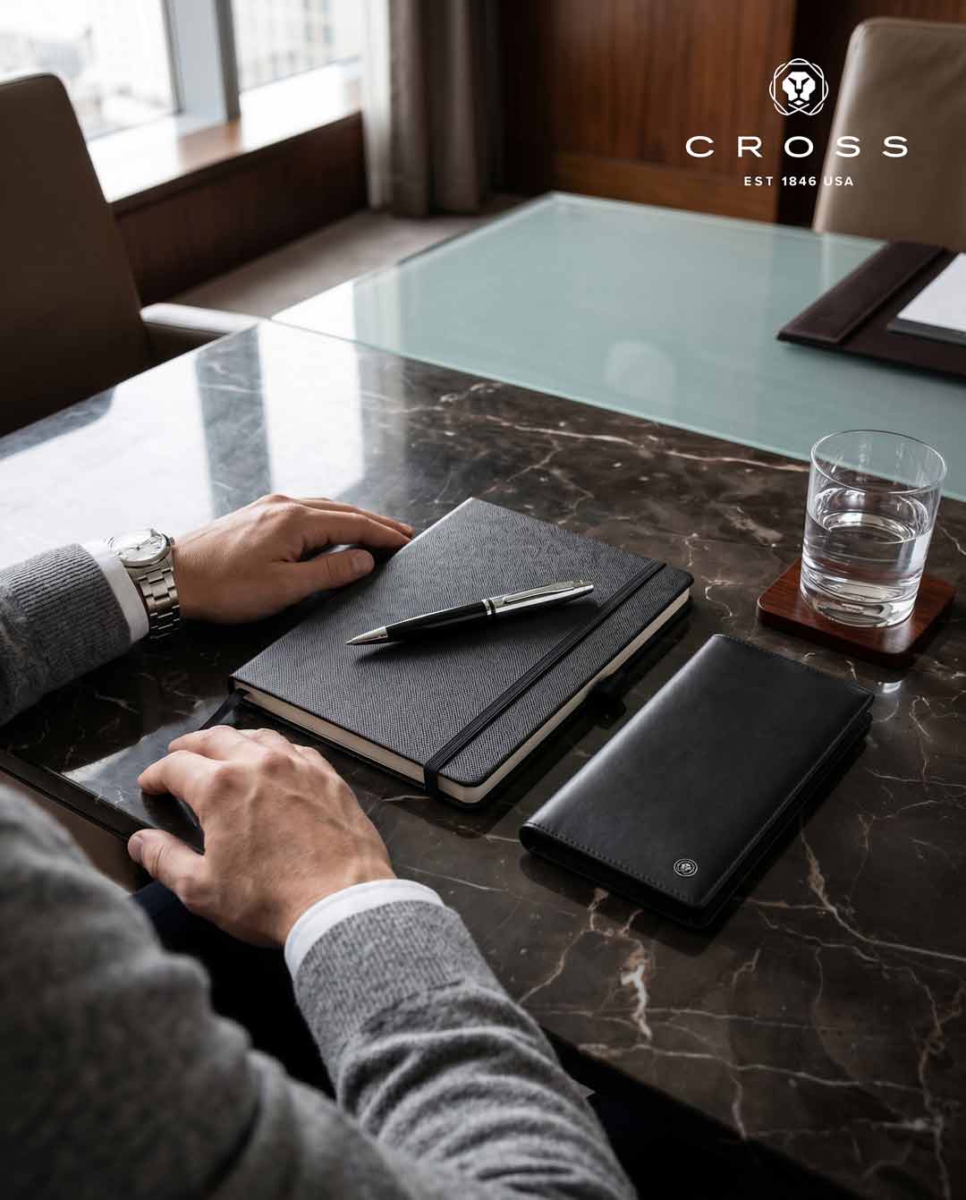 CROSS Soft Grain Leather 12CC Longcoat Wallet - Black 7