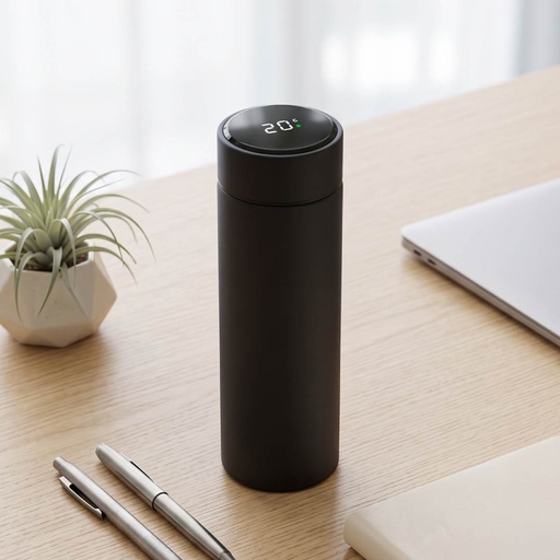 WAHA - Giftology Thermal Flask with LED Temperature Display 500ml  - Black 