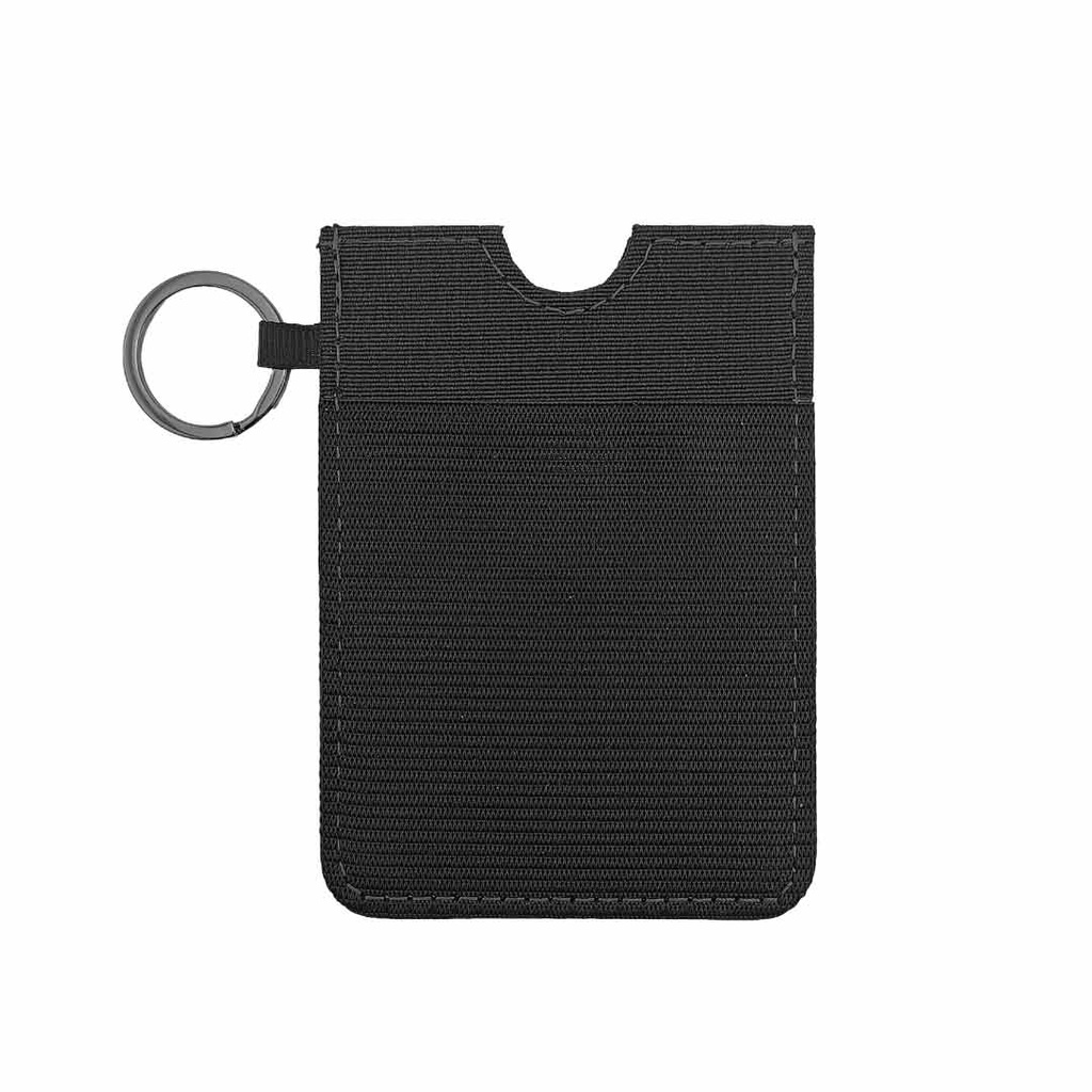 LUGANO - Vertical RFID Cardholder Wallet with Keyring - Carbon