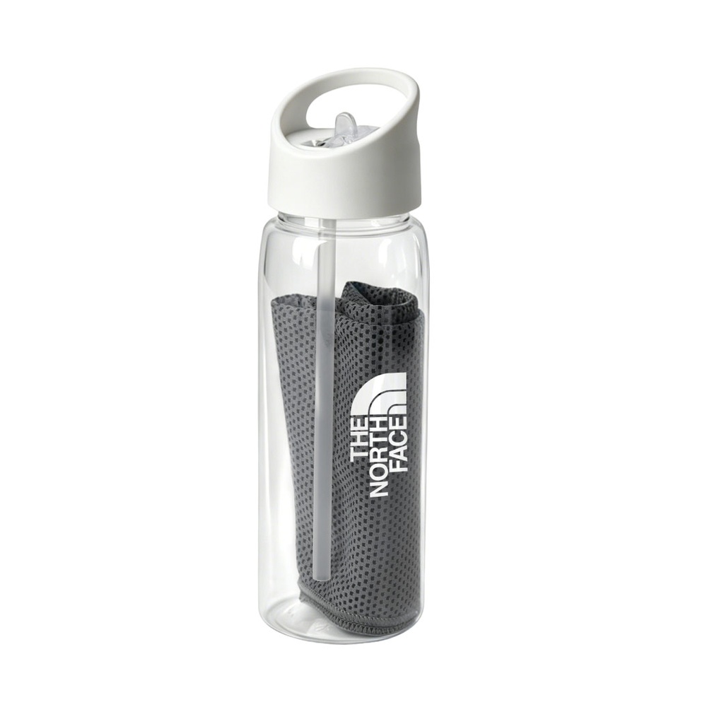 DEVON - Giftology RPET Cooling Towel in RPET Bottle 800 ml - White