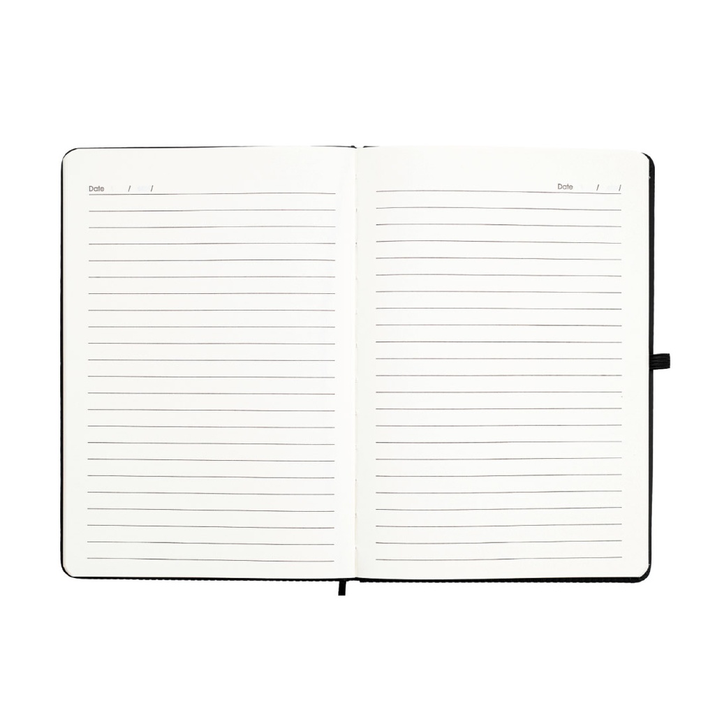 RIPPLE - Giftology A5 Hard Cover Notebook with Metal Plate - Black