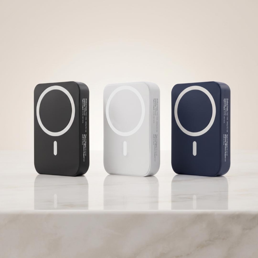 Maglite 10K - 10000 mAh Magnetic Wireless Power Bank - White
