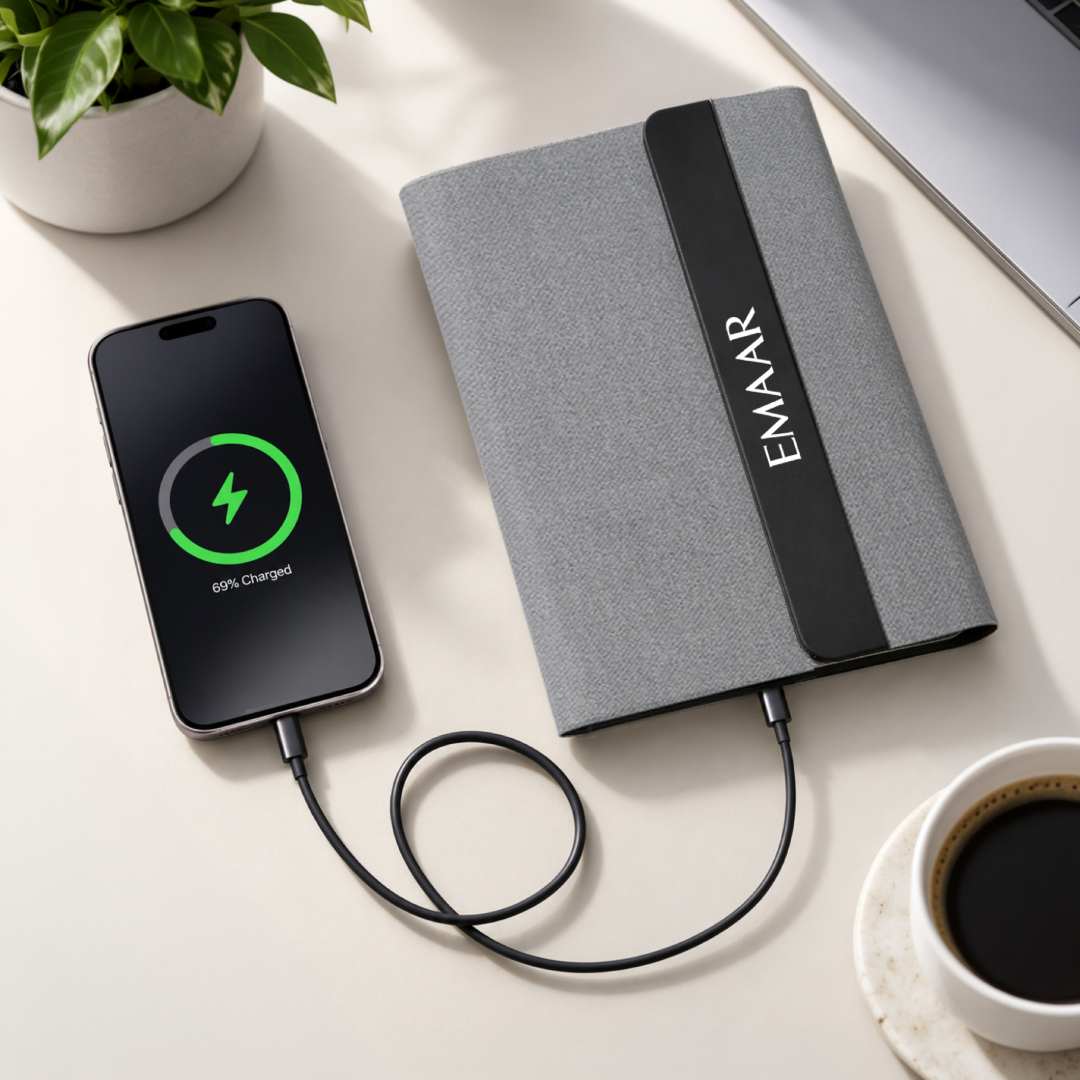 BERGMUND - Santhome 10000mAh Magnetic 15W Magsafe Wireless Power Bank Folder - Grey 6