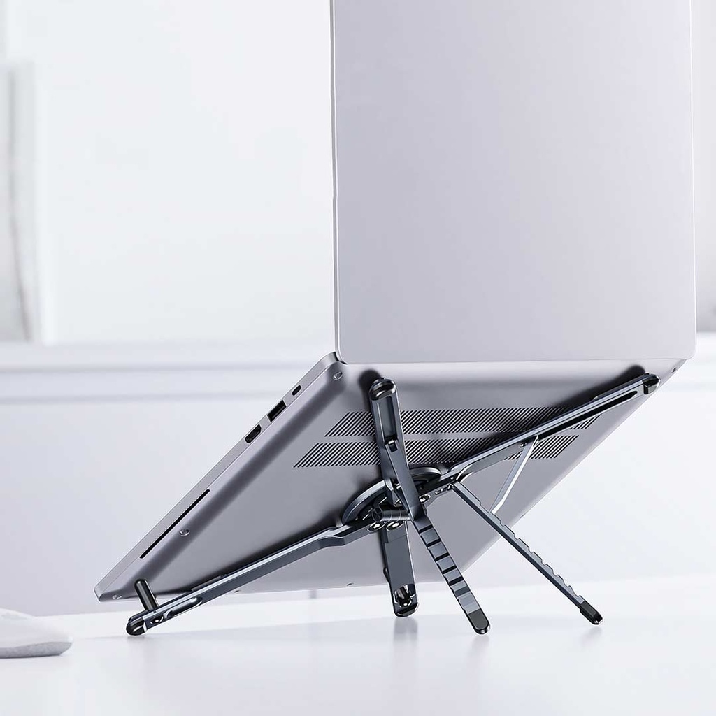 ALBA - @memorii All in One Aluminium Laptop Stand - Grey
