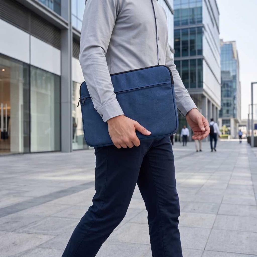 RIPLEY - Giftology 15.6" Laptop Sleeve with Zipper - Navy Blue