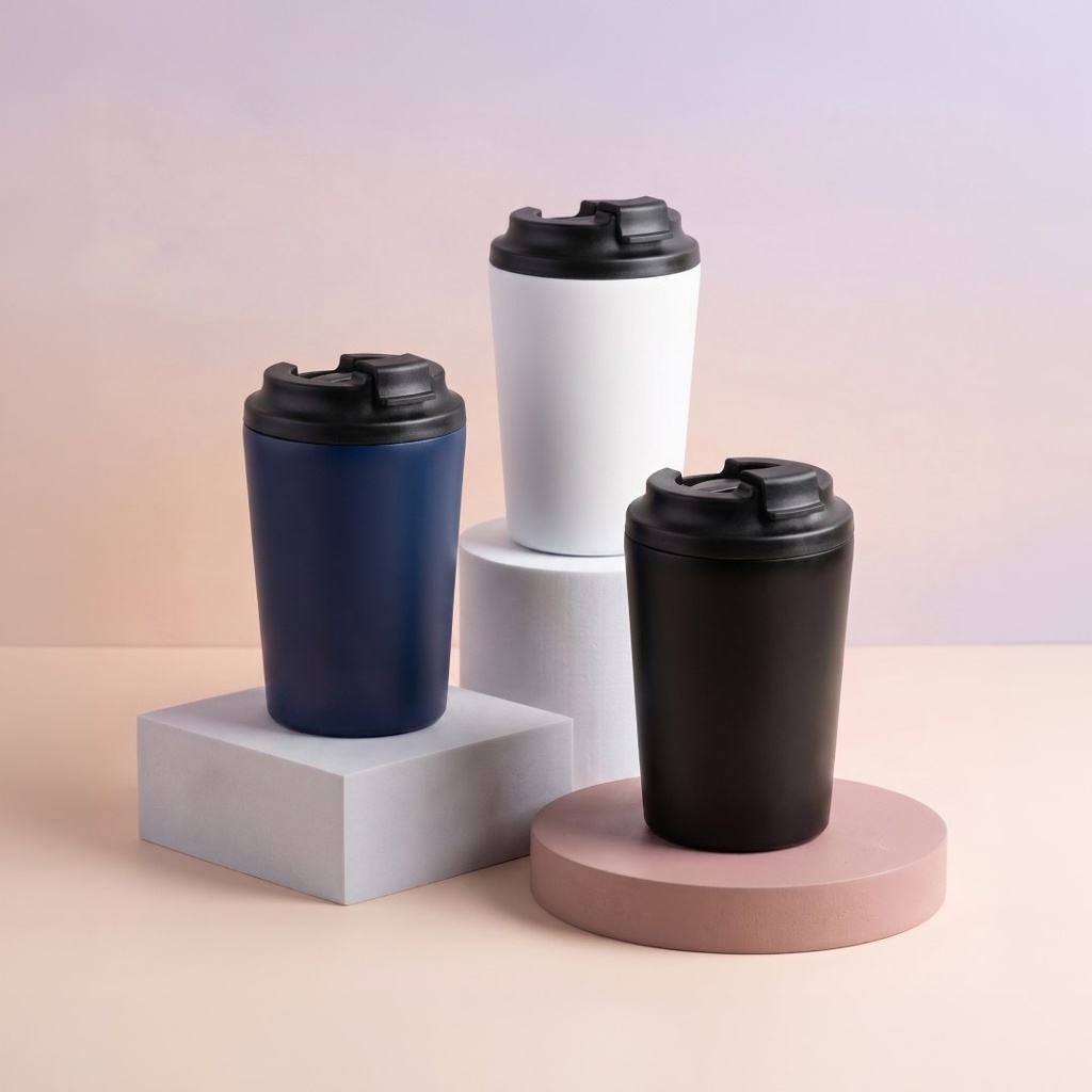 MILOS - Hans Larsen Double Wall Coffee Mug 350 ml - Black