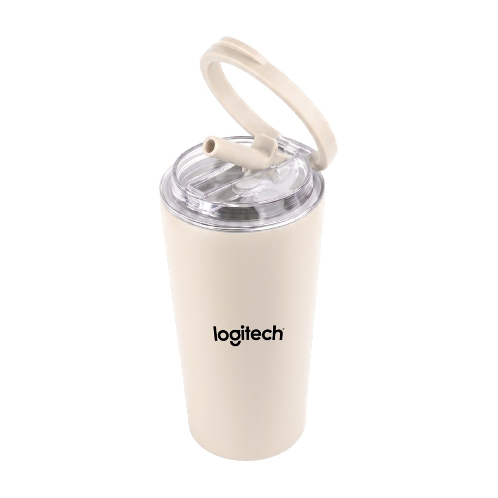 MARBELLA - Hans Larsen Double Wall Tumbler with Sip Lid 600 ml - Sand