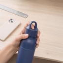 RHODES - Hans Larsen Double Wall Bottle with Push Lid  550 ml - Navy Blue