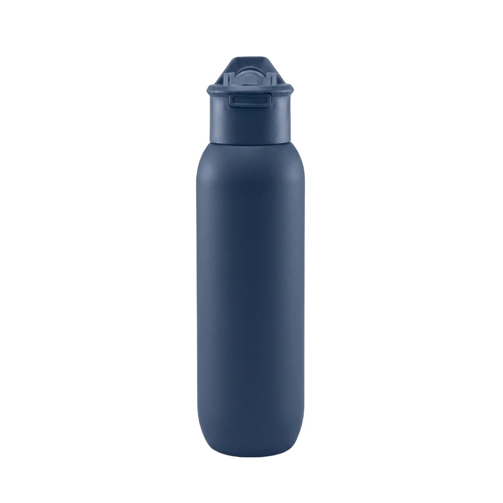 TOLEDO - Hans Larsen Double Wall Bottle with Straw  600 ml - Navy Blue