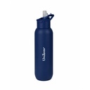 TOLEDO - Hans Larsen Double Wall Bottle with Straw  600 ml - Navy Blue