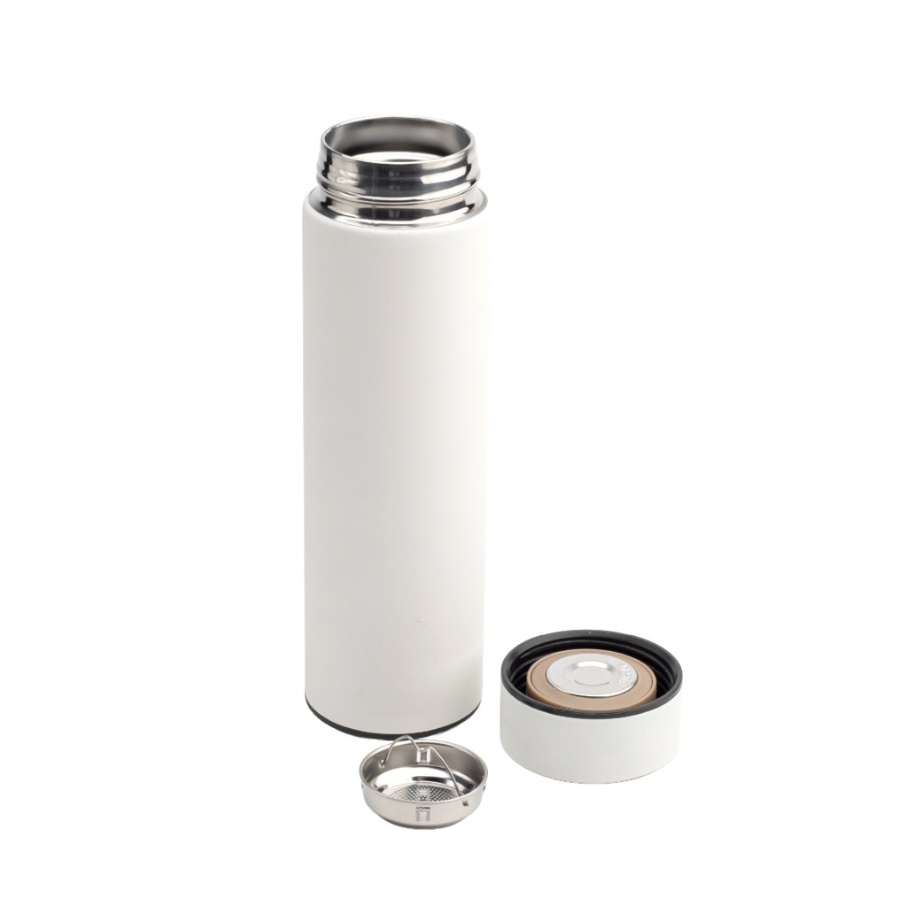 ORION SET - Giftology Set of Temperature Flask, Notebook, Pen and Keychain - White