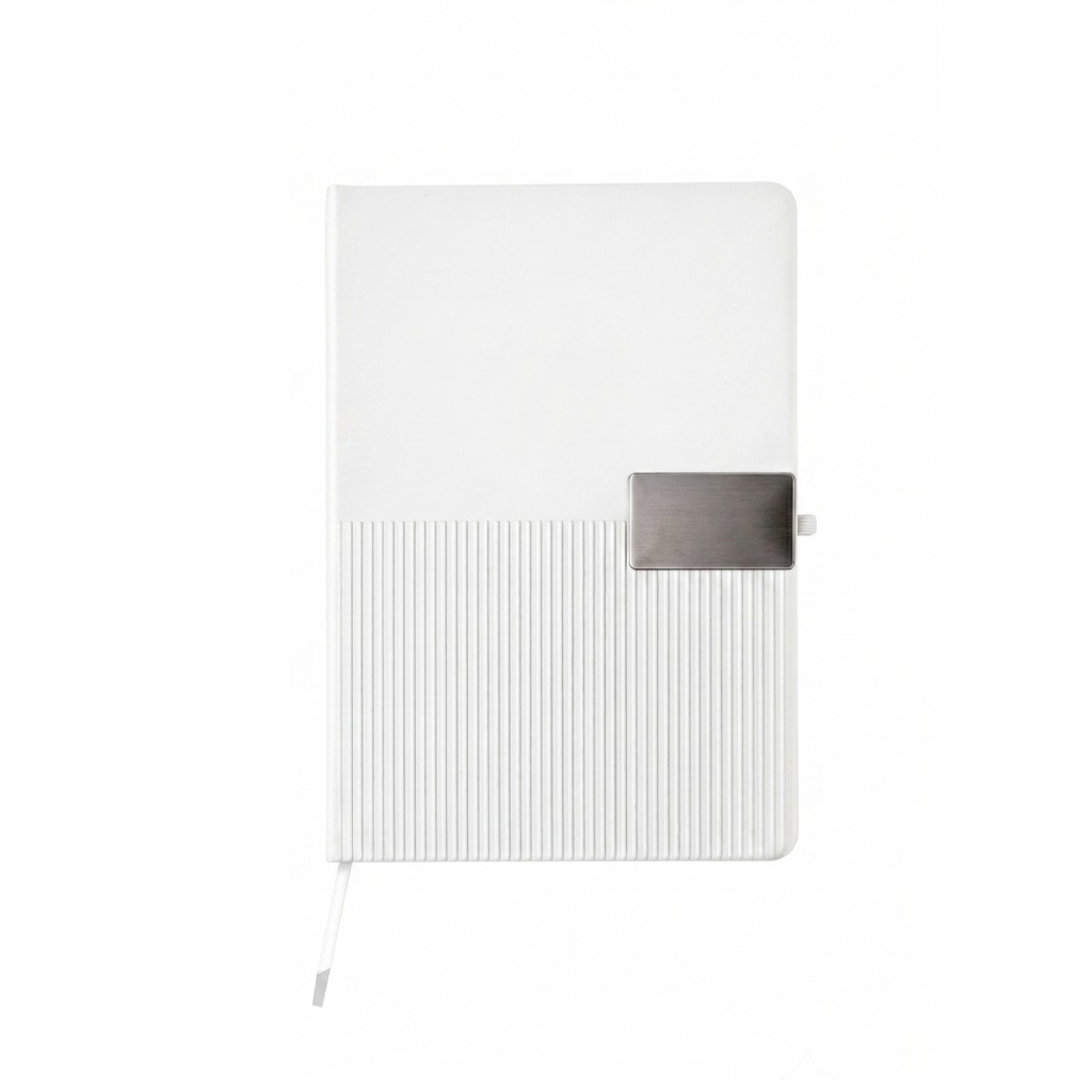 ORION SET - Giftology Set of Temperature Flask, Notebook, Pen and Keychain - White
