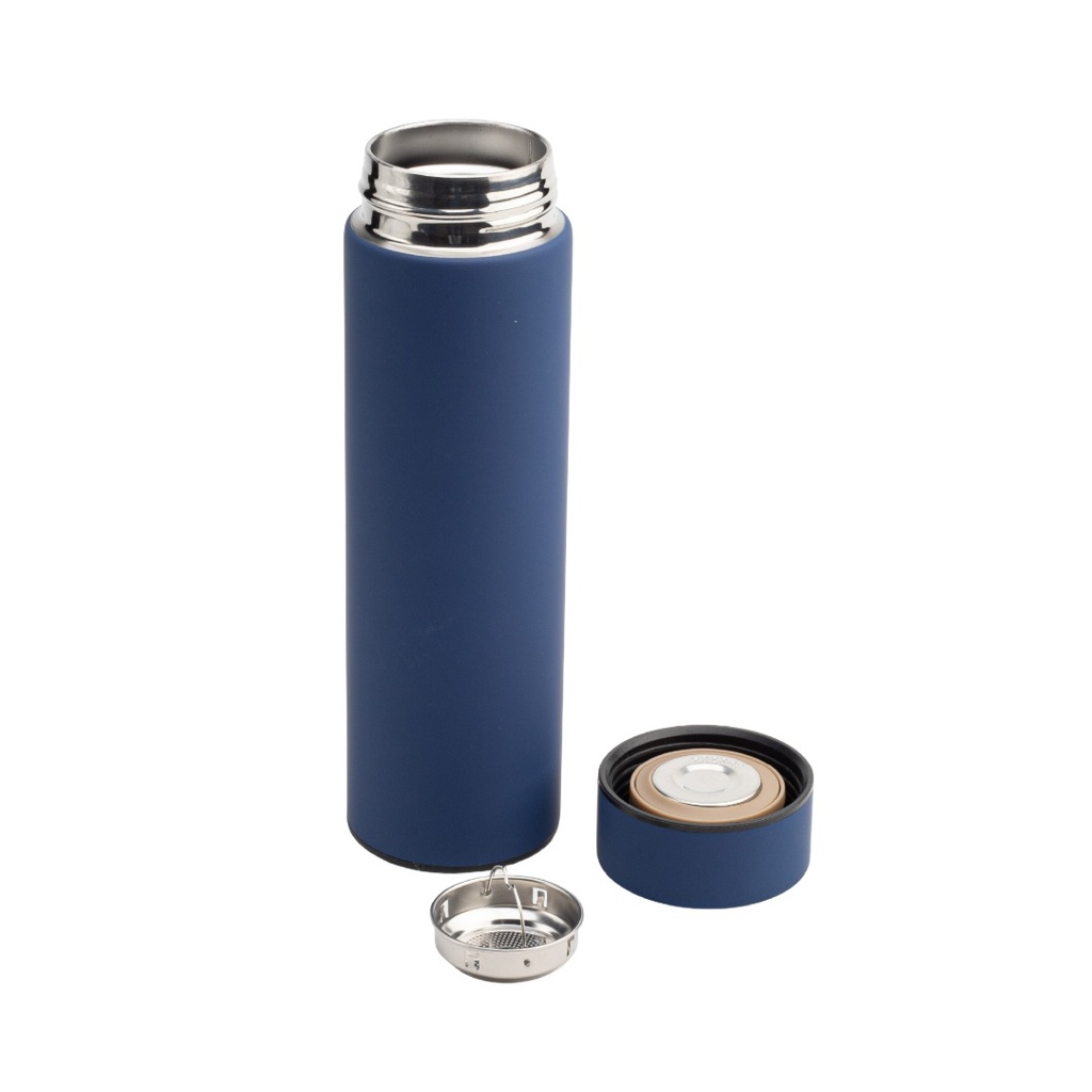 ORION SET - Giftology Set of Temperature Flask, Notebook, Pen and Keychain - Navy Blue