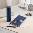 ORION SET - Giftology Set of Thermo Bottle, Notebook, Pen and Keychain - Navy Blue