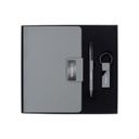 REGENT - Giftology Set of Notebook, Keychain and Pen - Grey