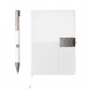RIPPLE SET - Giftology Set of Notebook and Pen - White