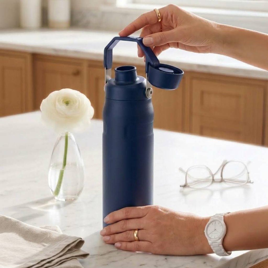 THERMORA - Hans Larsen SummitGrip Thermal Flask 710 ml - Navy Blue