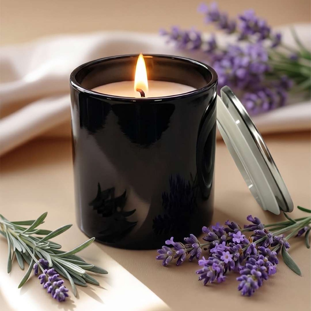 SHAMS - Lavender Scented Candle with Metal Lid - Black