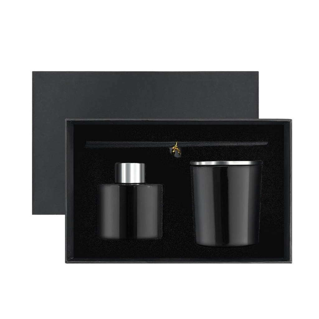 PROVENCE - Arabian Oud Scented Candle and Diffuser Set - Black