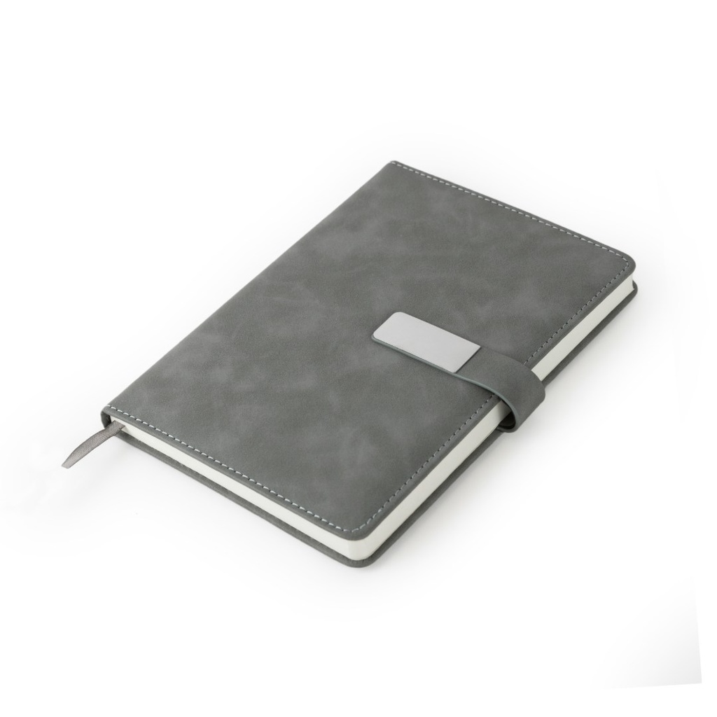 WINDSOR - Giftology A5 PU Magnet Closure Notebook - Grey