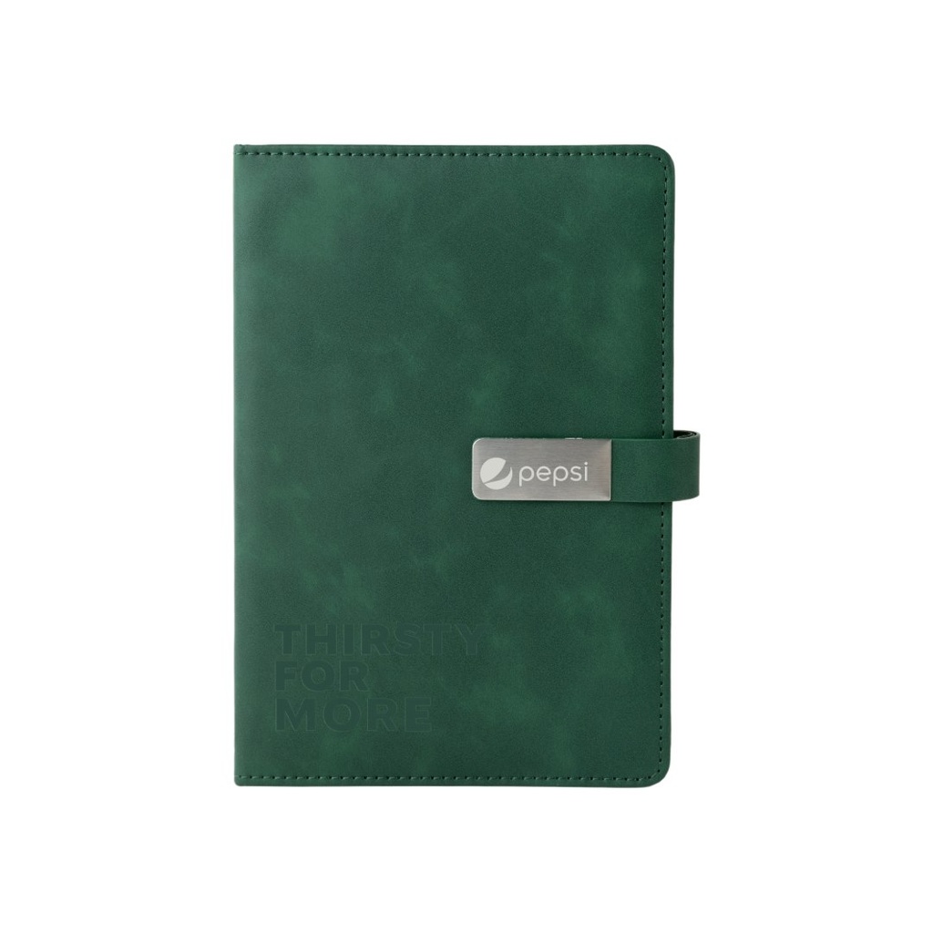 WINDSOR - Giftology A5 PU Magnet Closure Notebook - Green