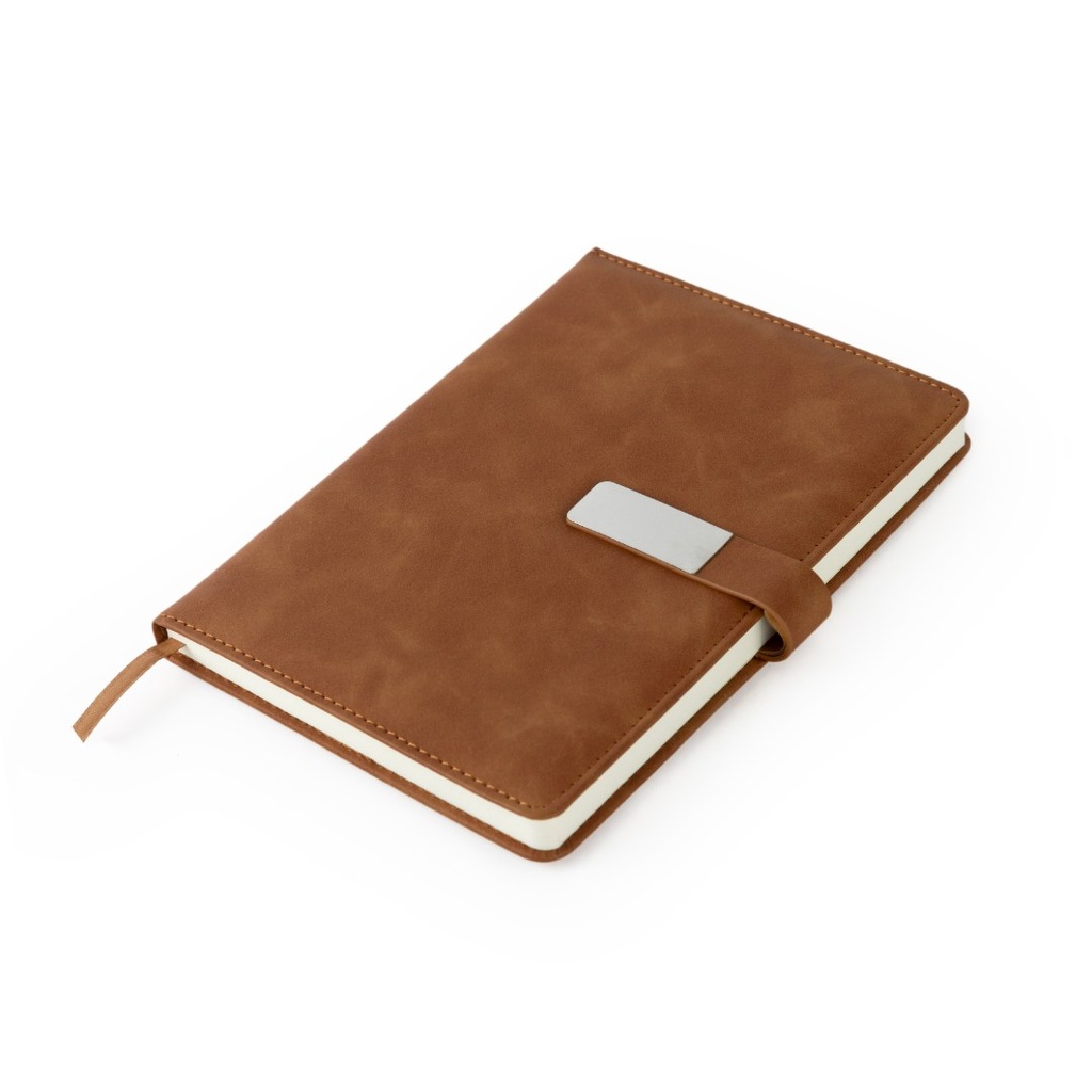 WINDSOR - Giftology A5 PU Magnet Closure Notebook - Tan
