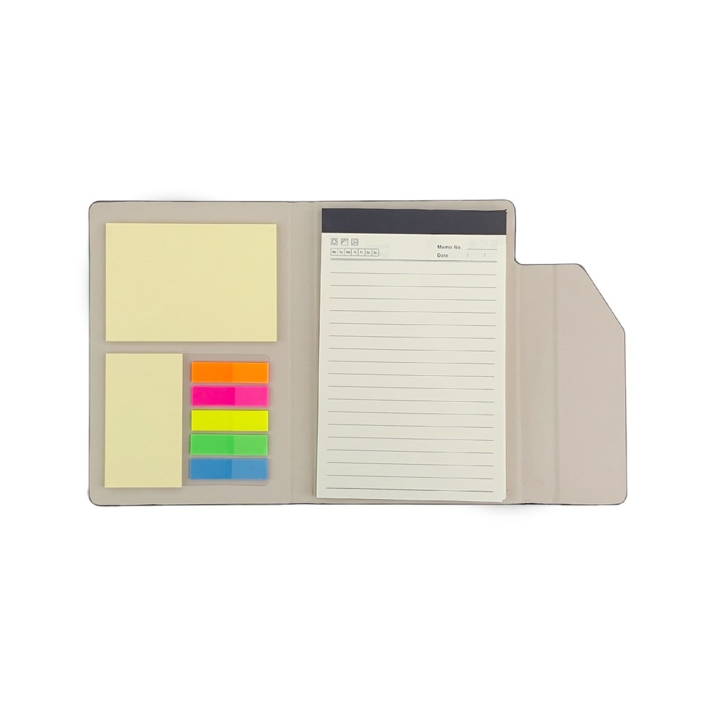 CARLO - Giftology Notepad with Pen and Sticky Note - Navy Blue
