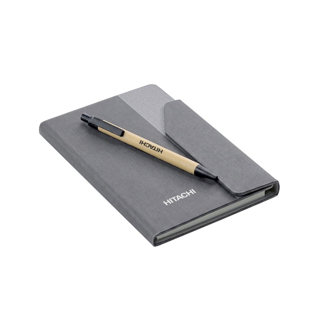 CARLO - Giftology Notepad with Pen and Sticky Note - Grey
