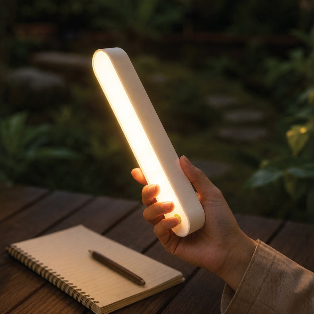 MINSK - @memorii 3 Colors Rechargeable Table Lamp - White