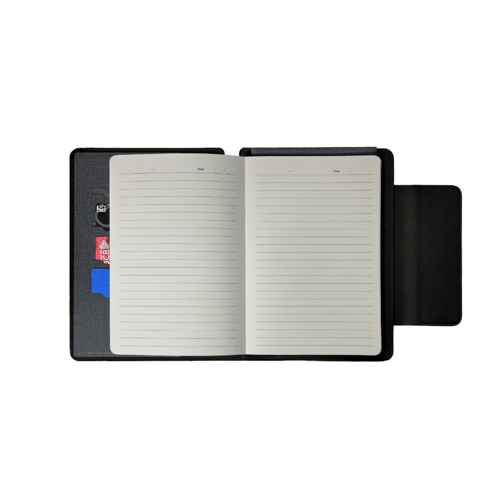 LUBECK - Santhome A5 PU Portfolio with Pen - Black