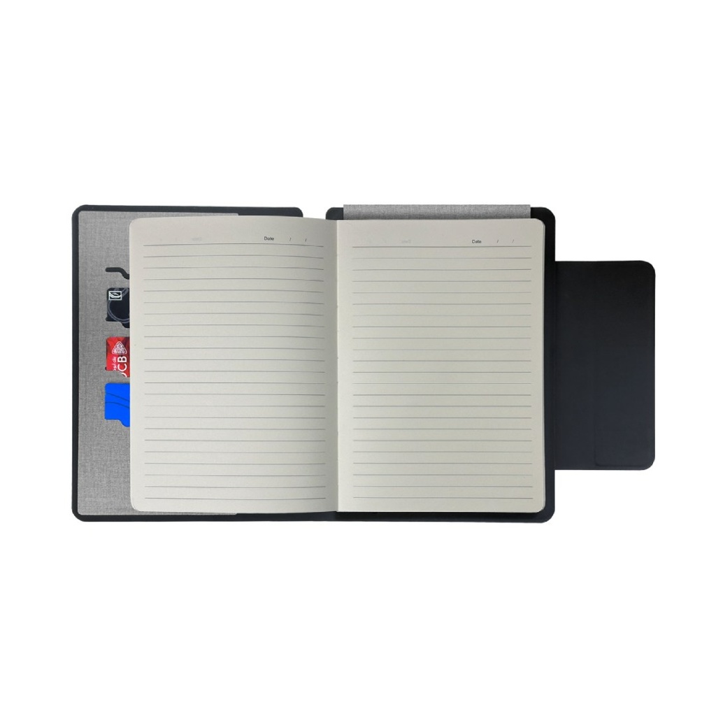 LUBECK - Santhome A5 PU Portfolio with Pen - Grey