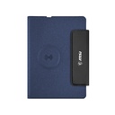 MagFolio - Santhome A5 PU notebook with 15W MagSafe Wireless Charger- Navy Blue