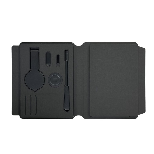 SOLAIS - Santhome Recycled 10000 mAh Power Bank and 15W Magsafe Smart A5 Organizer  - Black 
