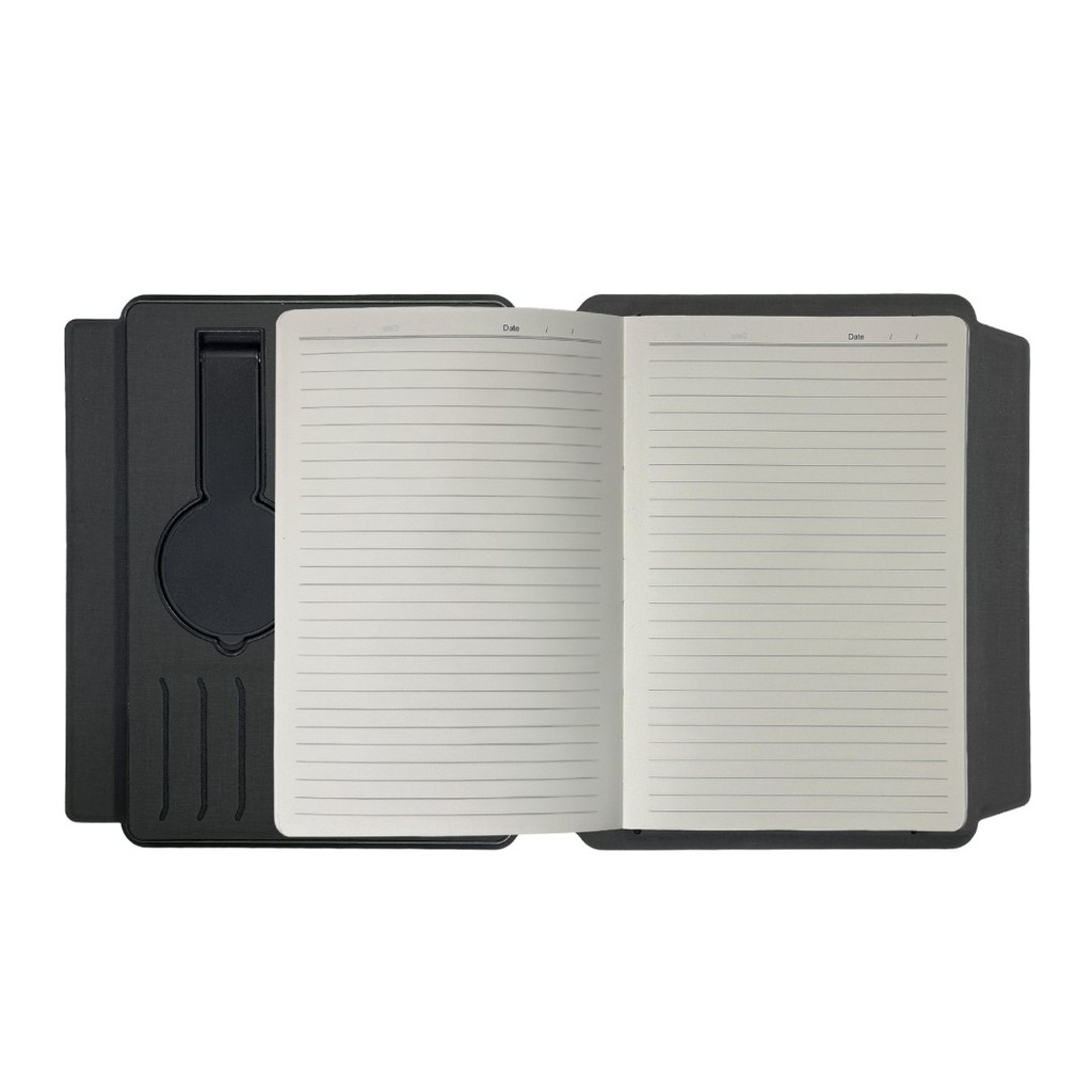 SOLAIS - Santhome Recycled 10000 mAh Power Bank and 15W Magsafe Smart A5 Organizer  - Black 