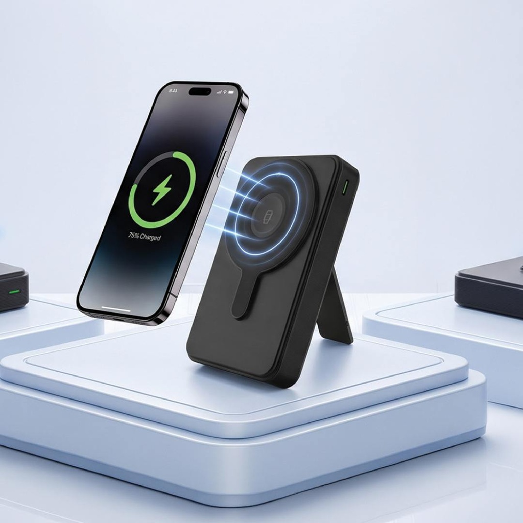 SOLARO - @memorii 10000 mAh All-in-One Wireless Powerbank - Black