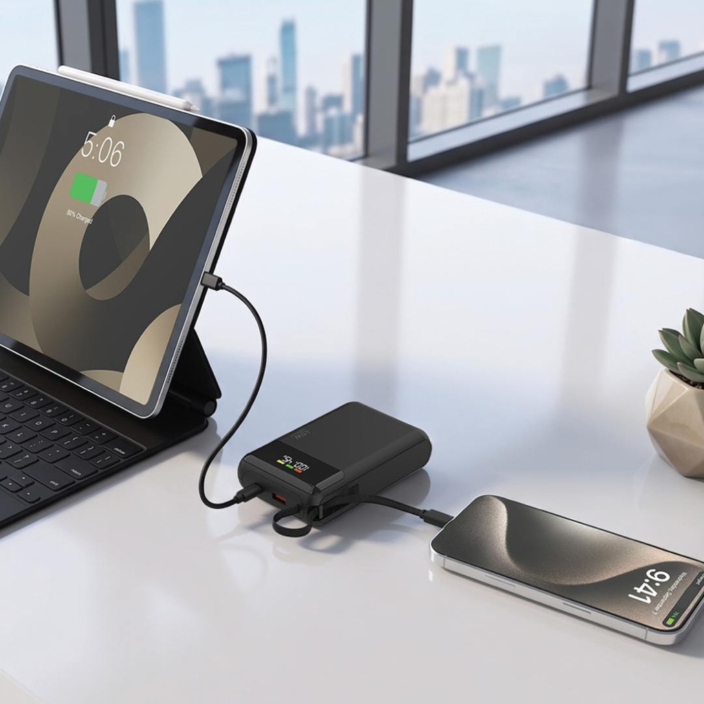 ZENO - @memorii 20000mAh PD 45W Powerbank for Laptop / Mobile - Black