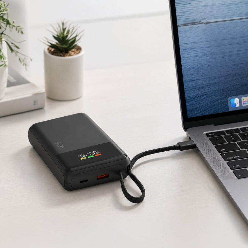ZENO - @memorii 20000mAh PD 45W Powerbank for Laptop / Mobile - Black