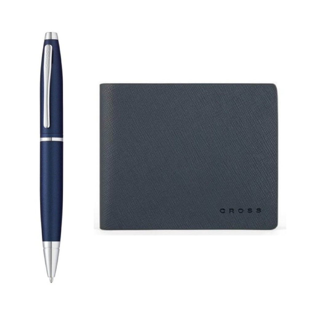 Cross Click™  Ballpoint Pen with Wallet Gift Set - Blue