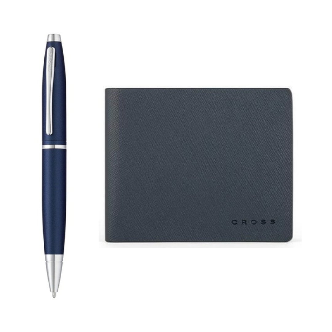 Cross Calais™ Ballpoint Pen with Leather Wallet – Blue 2