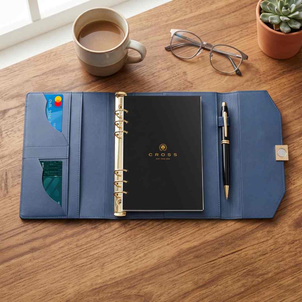 Cross® A5 Folio Organizer With Ring Binder - Navy Blue