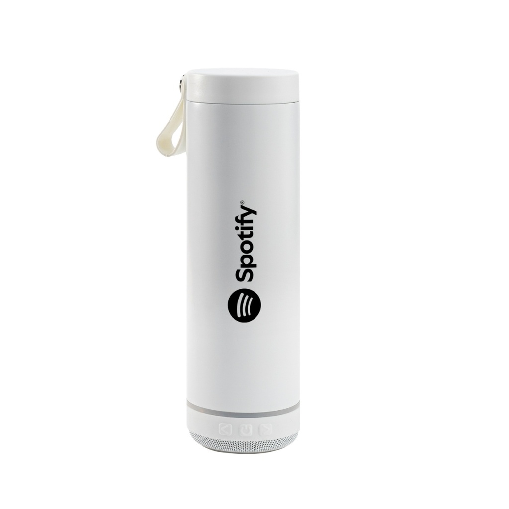 DEXOS - Giftology Double Wall Vacuum Bottle with 3W Speaker - 500 ml - White