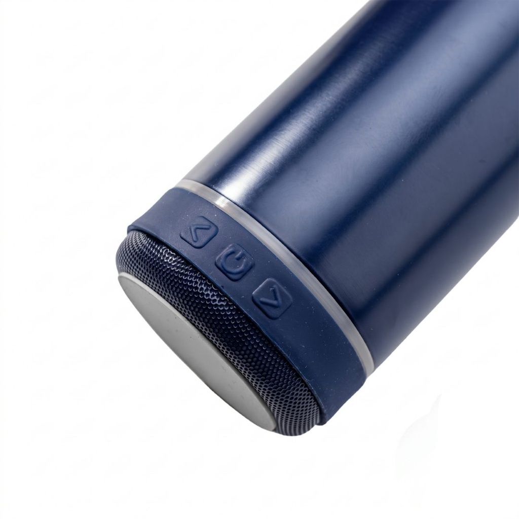DEXOS - Giftology Double Wall Vacuum Bottle with 3W Speaker - 500 ml - Navy Blue