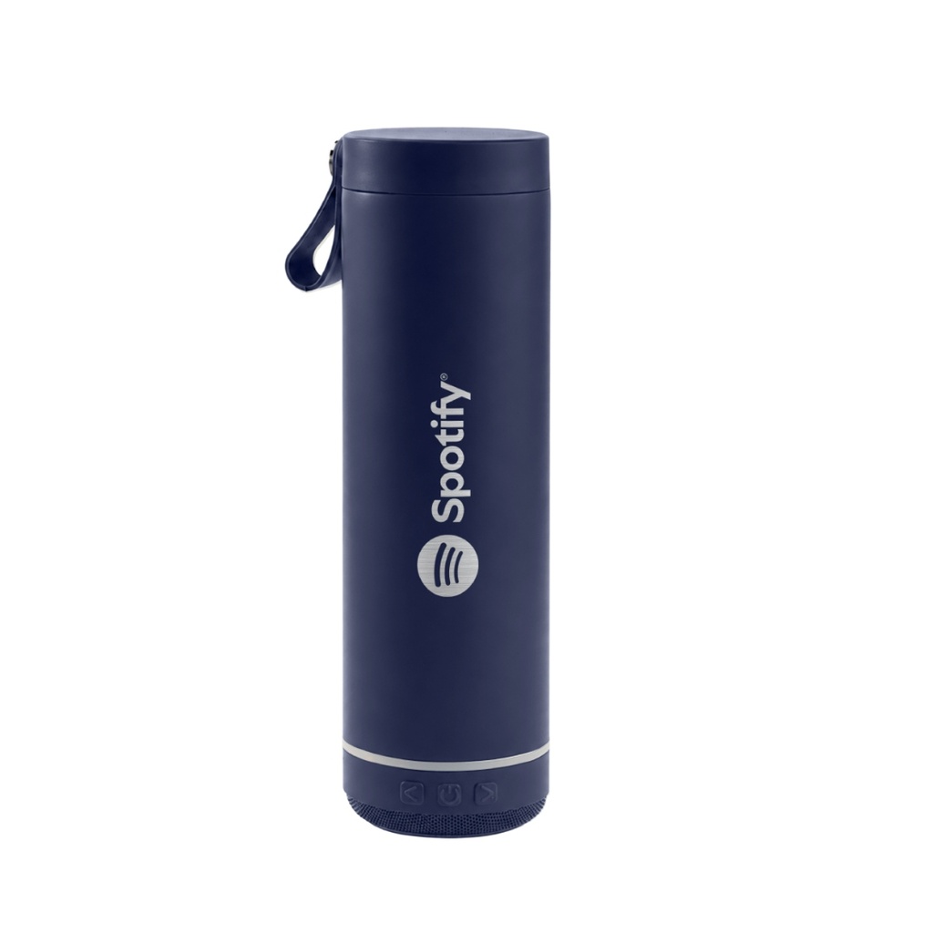 DEXOS - Giftology Double Wall Vacuum Bottle with Speaker - 500 ml - Navy Blue